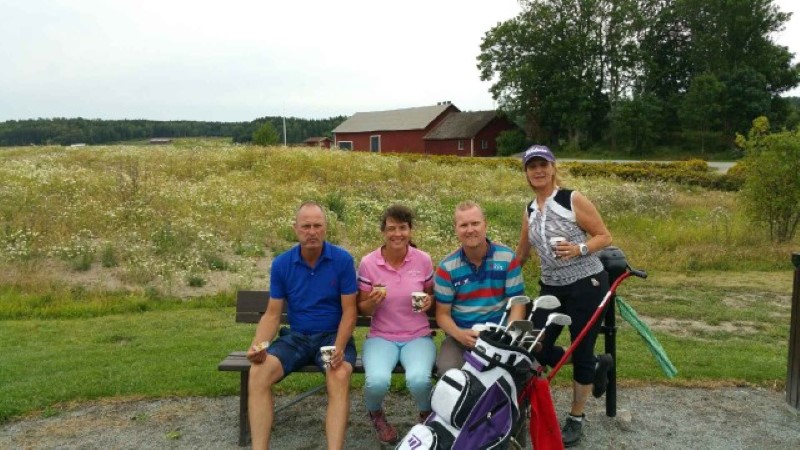 Sjukgymnastgolfen 2015 Mälarö GK Skytteholm Ekerö | Anders Sandberg, Anja Johansson, Andreas Rixer, Karin Wersäll-Forsberg