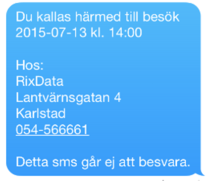 SMS-Kallelse