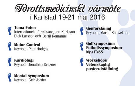 Idrottsmedicinsk Vårmöte 2016